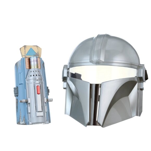 NERF Star Wars The Mandalorian Mask & Gauntlet, Star Wars NERF Blaster and Mask - Picture 1 of 10